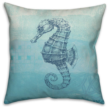 Abstract Seahorse 16x16 Throw Pillow