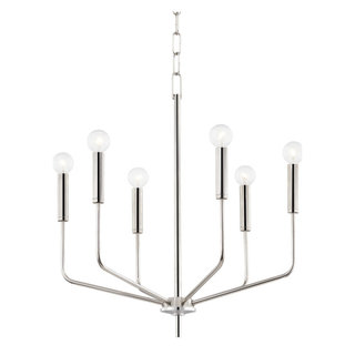 Mitzi Bailey Six Light Chandelier H516806-PN - Contemporary ...