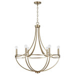 Capital Lighting - Capital Lighting Jordyn - 6 Light Chandelier, Aged Brass Finish - APPLICATIONS: Reflection with a dash of style! UniJordyn 6 Light Chand Aged Brass *UL Approved: YES Energy Star Qualified: n/a ADA Certified: n/a  *Number of Lights: Lamp: 6-*Wattage:60w E12 Candelabra Base bulb(s) *Bulb Included:No *Bulb Type:E12 Candelabra Base *Finish Type:Aged Brass
