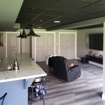 Basement renovation for comfort and exercise in Barrie