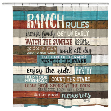 Laural Home Southwest Ranch Rules Shower Curtain
