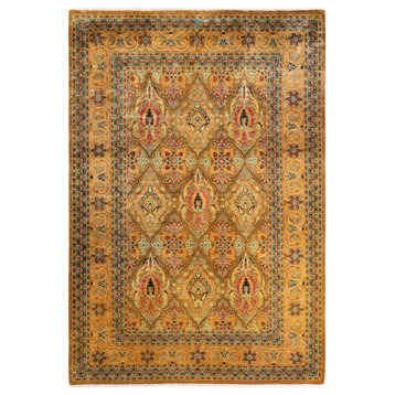Mogul, One-of-a-Kind Hand-Knotted Area Rug Yellow, 6'1"x8'10"