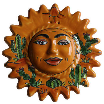 Small Desert Talavera Ceramic Sun Face