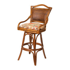 Alexander & Sheridan USA INC. - Serengeti 24" Swivel Barstool In Sienna With Linoso 200 - Bar Stools and Counter Stools