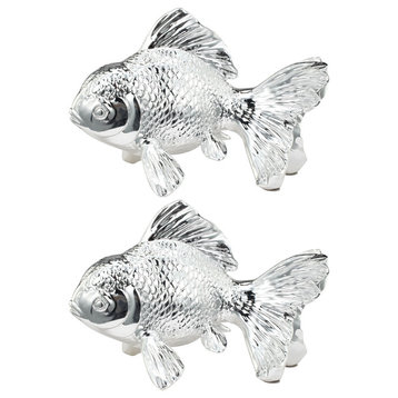 Set of 2 Mr. Limpet Resin Fish Figurine 10x6x7"