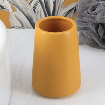 Bathroom Accessory Set, 4 Piece, Yellow Mustard, Tumbler Only
