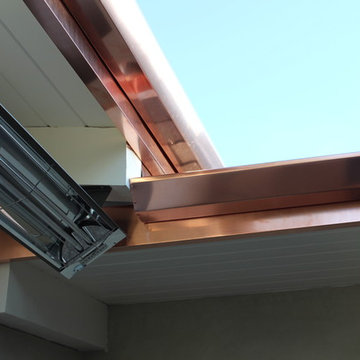 Copper Fascia Wrap and Angle Face Gutters, . Santa Monica.