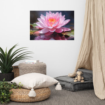 Posters for Room Decor: Blossom on the Breeze Oil Painting - Digital Artwork