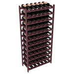 Wine Racks America - 72-Bottle Stackable Wine Rack, Ponderosa Pine, Burgundy/Satin Finish - Four kits of wine racks for sale prices less than three of our18 bottle Stackables! This rack gives you the ability to store 6 full cases of wine in one spot. Strong wooden dowels allow you to add more units as you need them. These DIY wine racks are perfect for young collections and expert connoisseurs.