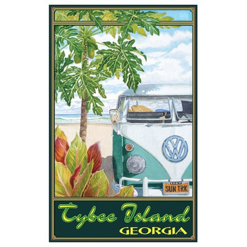 Evelyn Jenkins Drew Tybee Island Georgia Truck Hula Art Print, 24"x36"