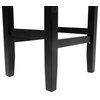 GDF Studio Loring Black Bonded Leather Backless Counter Stools, Set of 2