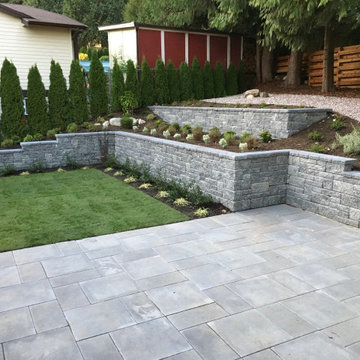 AFTER - Stepped walls following the natural slope