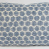 Blue Ikat Dots Lumbar Pillow, With Feather/Down Insert