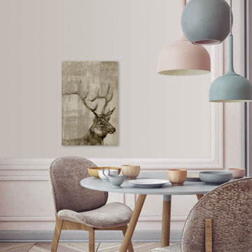"Curious Buck" Painting Print on Wrapped Canvas
