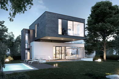 Bauhausstil-Villen, Visualisierungen München Grafelfing