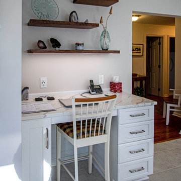 Greenfield Cabinetry White Kitchen, Office Area and Pantry Storage