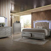 67" X 91" X 69" Pu Champagne Wood Upholstered (Hb) Led Queen Bed