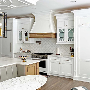White transitional kitchen