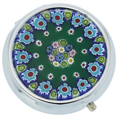 Murano Glass Small Millefiori Pill Box - Oval