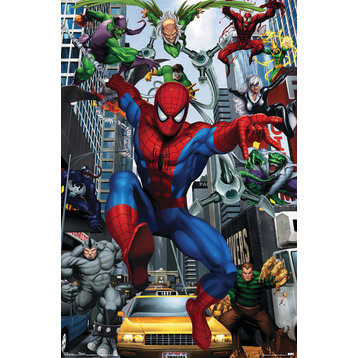Spider-Man Rogues Poster, Black Framed Version