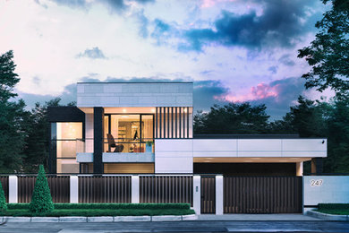 3D проект дома в стиле Хай-Тек для студии Форма