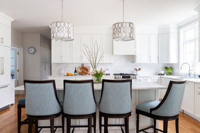 Inspiration for a transitional kitchen remodel in Boston
