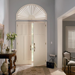 NewStyle&reg; hybrid shutters with Specialty Shapes - Window Treatments
