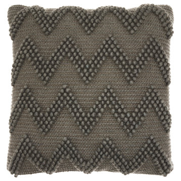 Mina Victory Lifestyle Large Chevron 20" x 20" Charcoal Indoor Throw Pillow