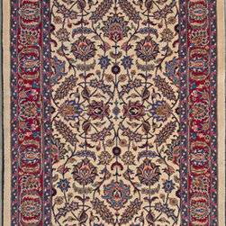 Persian Mashad runner 3'5 X 12'9 - Area Rugs