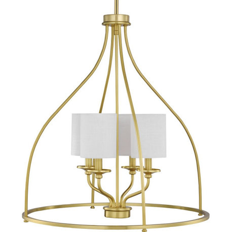 Progress Lighting P500285 Bonita 4 Light 23"W Chandelier - Satin Brass