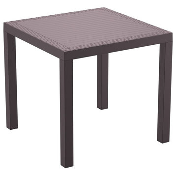Compamia Orlando Outdoor Square Dining Table, Brown