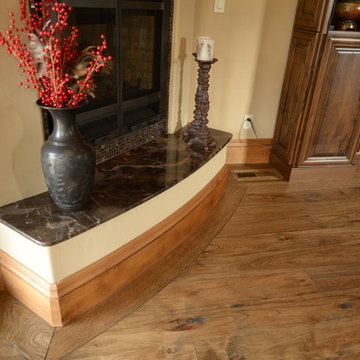 Hand Distressed Hickory Floors - Master Bedroom