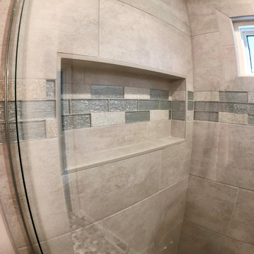 Beautiful Bathroom Remodel-Koch Bristol Painted Oyster Cambria Berwyn Quartz