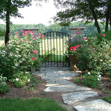 Naperville Private Residence Iron Gate and Flagstone