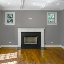 Living room with fireplace