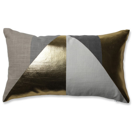 Avalon Rectangular Throw Pillow, Gold