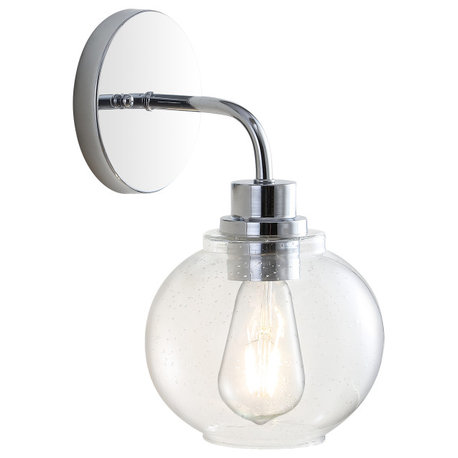 Sandrine Iron LED Vanity Light, Chrome, 1 Bulb