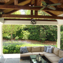 beds around patio