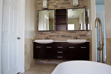 Inspiration for a contemporary bathroom remodel in San Diego