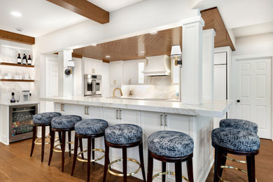 Inspiration for a timeless home bar remodel in Minneapolis