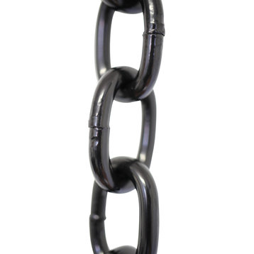 RCH Hardware Steel Standard Link Chandelier Chain, Various Finishes, Black, W30