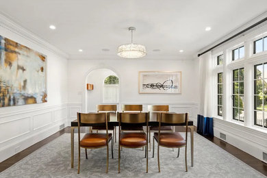Inspiration for a modern dining room remodel in Boston