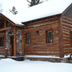 White Cedar Log Siding--Hand Hewn - Products