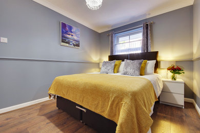 Design ideas for a contemporary bedroom in Dorset.