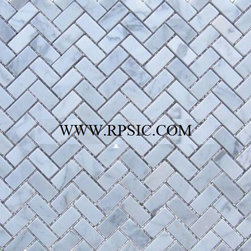 HB-36 HERRINGBONE BIANCO CARRARA 5/8 X 1 1/4 - Mosaic Tile