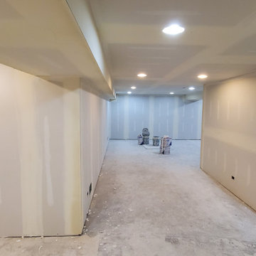 Remodeled finished basement in progress Antioch, IL