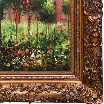 The Rose Garden at Wargemont, 1879, Burgeon Gold Frame 20"x24"
