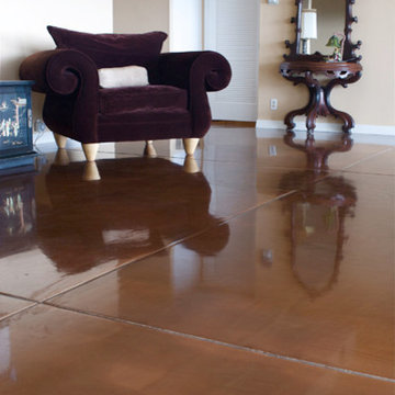 Residential Interior Concrete Stain