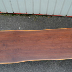 Live Edge Walnut Trestle Table - Dining Tables
