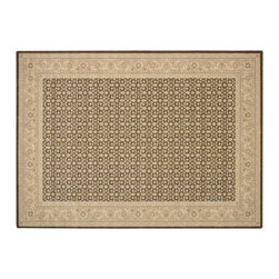 Persian Empire Chocolate Bloom Area Rug, 7'9" x 10'10" - Area Rugs